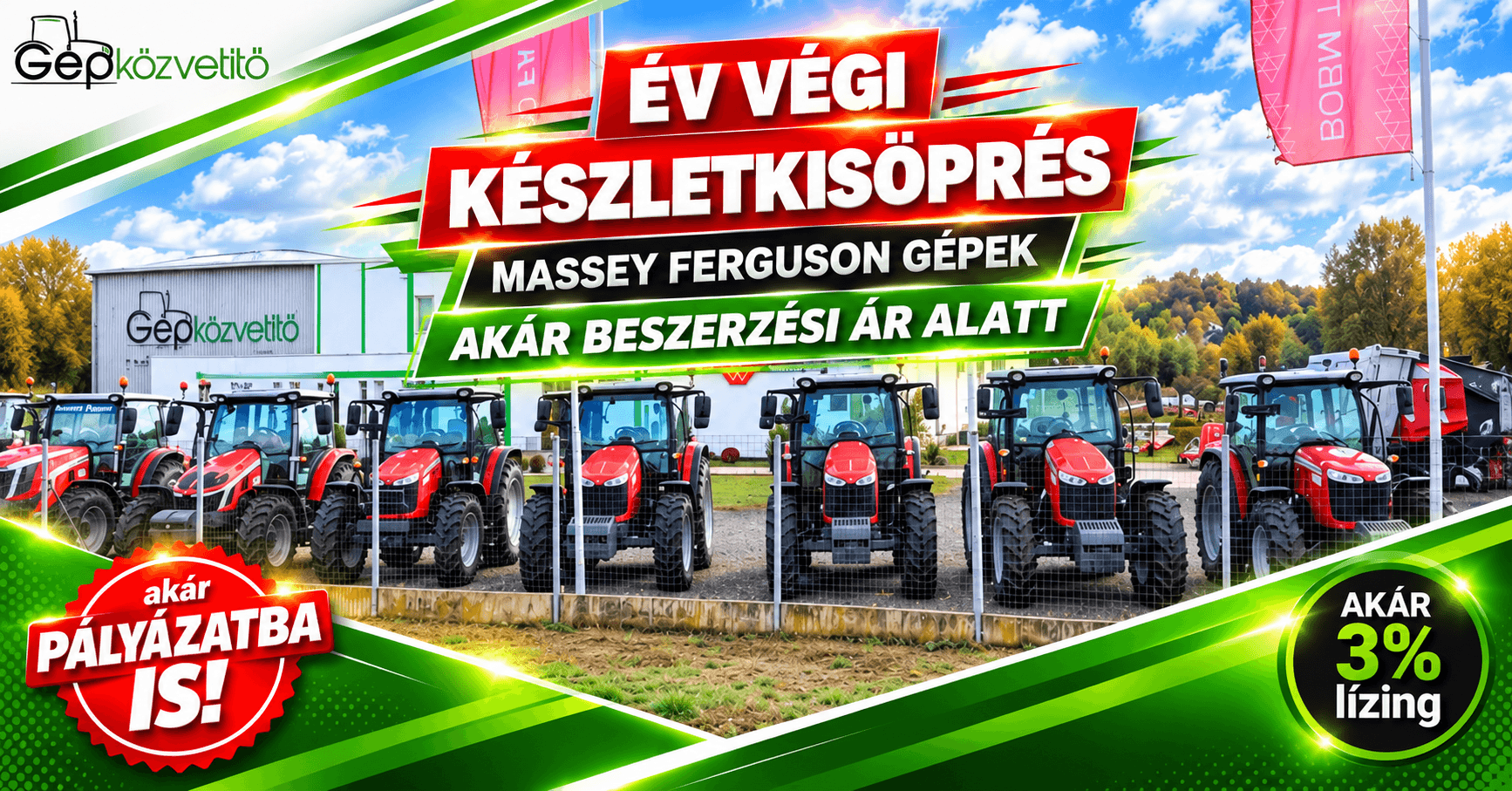🚜 Készleten lévő Massey Ferguson gépek akár BESZERZÉSI ÁR ALATT!